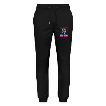 Iconic '80s Mom Silhouette: Big Hair, Bigger Style - Stanley/Stella Mover Unisex Organic Jogging Trousers - black - Front - Marisol (170cm) & Nik (191cm)