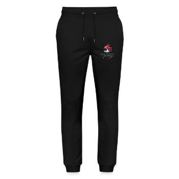 Beware Snappy - Funny Fish Design - Stanley/Stella Mover Unisex Organic Jogging Trousers - black - Front - Marisol (170cm) & Nik (191cm)