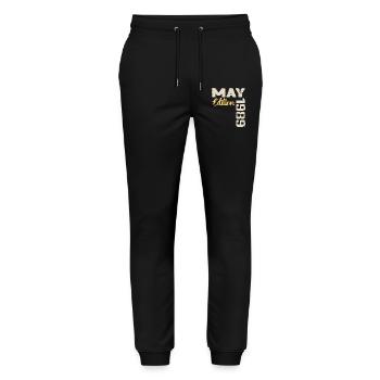 May 1989 Birthday May 1989 Gift May 1989 May - Stanley/Stella Mover Unisex Organic Jogging Trousers - black - Front - Marisol (170cm) & Nik (191cm)