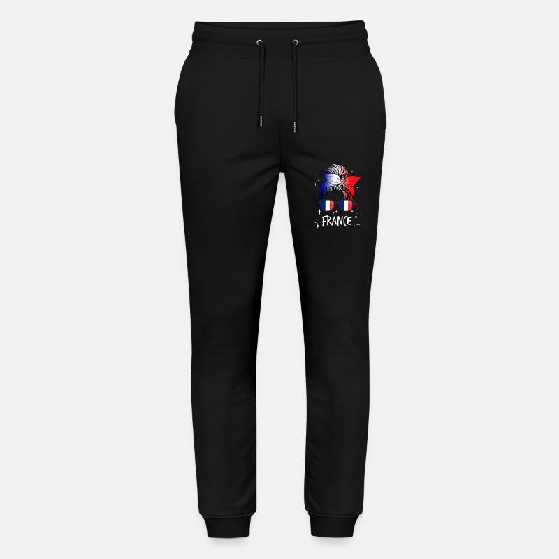 Frankreich - Stanley/Stella Unisex Bio Jogginghose Mover  - Schwarz