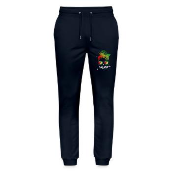 Guyana - Stanley/Stella Mover Unisex Organic Jogging Trousers - navy - Front - Marisol (170cm) & Nik (191cm)