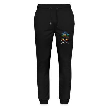 Mapuche - Pantalon de jogging bio MOVER Stanley/Stella unisexe - noir - Devant - Marisol (170cm) & Nik (191cm)