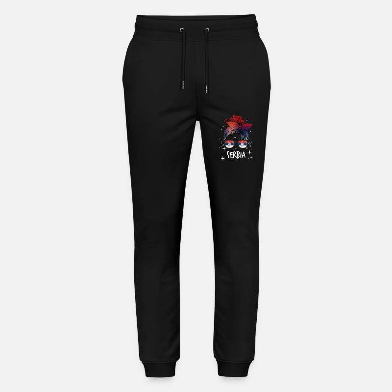 Serbien - Stanley/Stella Unisex Bio Jogginghose Mover  - Schwarz