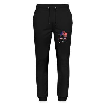 Usa - Stanley/Stella Mover Unisex Organic Jogging Trousers - black - Front - Marisol (170cm) & Nik (191cm)