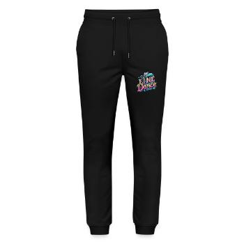 Farbenfrohes Line Dance Design mit Cowboyhut - Stanley/Stella Unisex Bio Jogginghose Mover  - Schwarz - Vorne - Marisol (170cm) & Nik (191cm)
