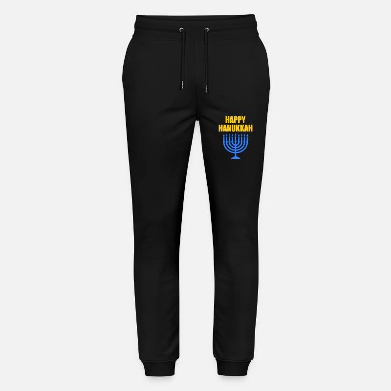 HAPPY HANUKKAH - Stanley/Stella Unisex Bio Jogginghose Mover  - Schwarz