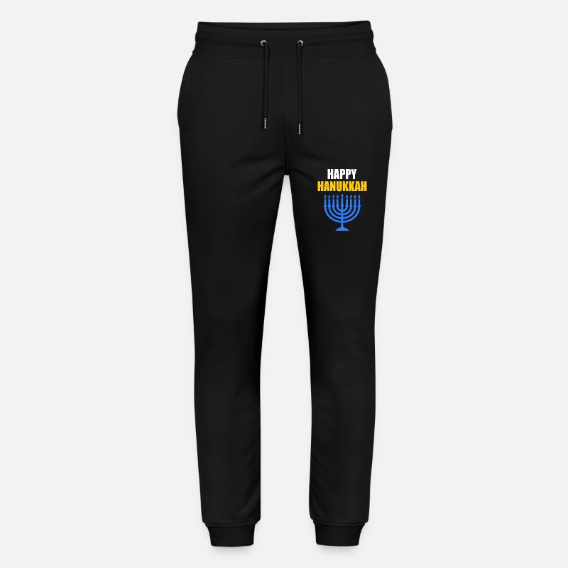 HAPPY HANUKKAH - Stanley/Stella Unisex Bio Jogginghose Mover  - Schwarz