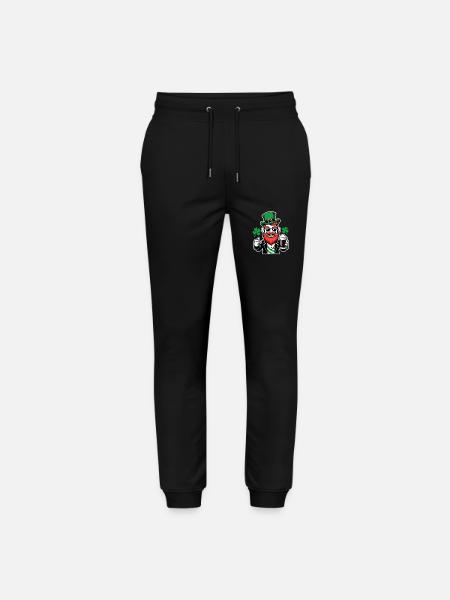 Leprechaun & Beer - Saint-Patrick - Irlande - Pantalon de jogging bio MOVER Stanley/Stella unisexe - noir