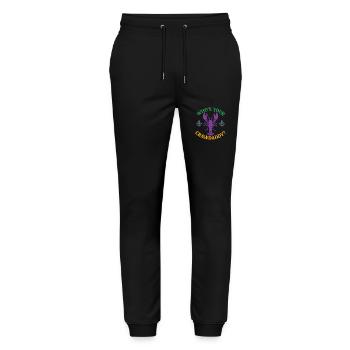 Wer ist dein Crawdaddy - Stanley/Stella Unisex Bio Jogginghose Mover  - Schwarz - Vorne - Marisol (170cm) & Nik (191cm)