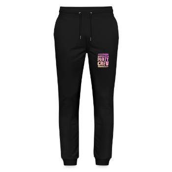 Barcelona Party Crew Bunt - Stanley/Stella Unisex Bio Jogginghose Mover  - Schwarz - Vorne - Marisol (170cm) & Nik (191cm)
