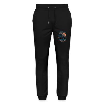 Just a boy who loves trucks - Stanley/Stella Mover Unisex Organic Jogging Trousers - black - Front - Marisol (170cm) & Nik (191cm)