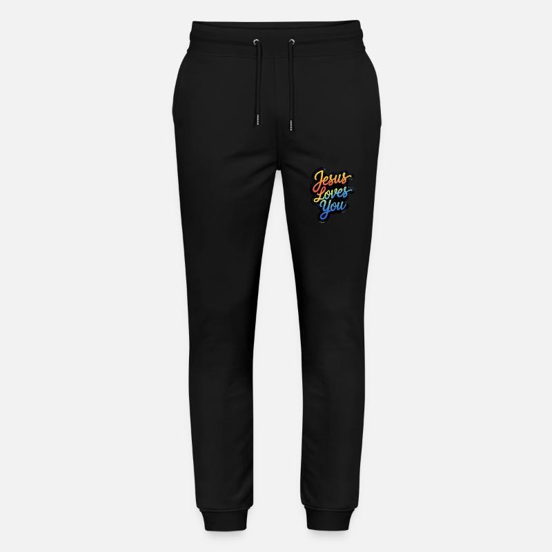Jésus vous aime ! - Pantalon de jogging bio MOVER Stanley/Stella unisexe - noir