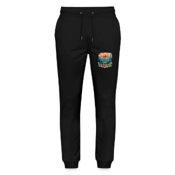 Chaque pixel raconte une histoire - Retro Gaming - Pantalon de jogging bio MOVER Stanley/Stella unisexe - noir - Devant - Marisol (170cm) & Nik (191cm)