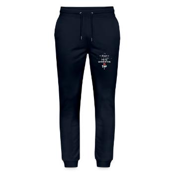 Le véritable Picto Charentais au top - Pantalon de jogging bio MOVER Stanley/Stella unisexe - marine - Devant - Marisol (170cm) & Nik (191cm)
