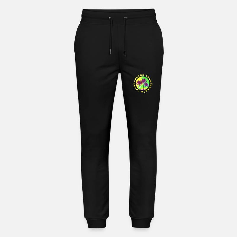 Cancun Tour Palm Trees Vacation - Stanley/Stella Mover Unisex Organic Jogging Trousers - black