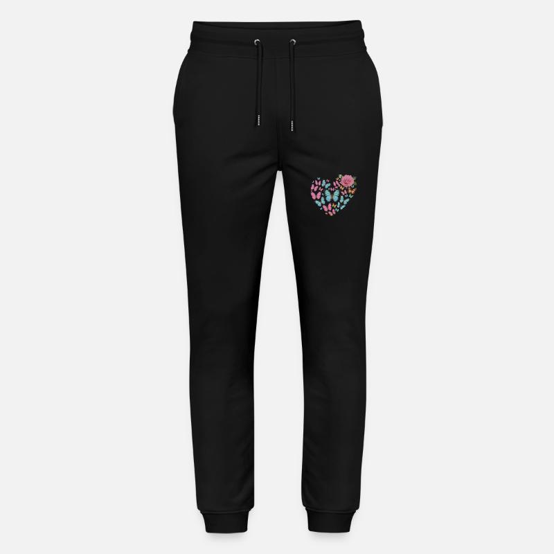 Cœur de papillons - Pantalon de jogging bio MOVER Stanley/Stella unisexe - noir