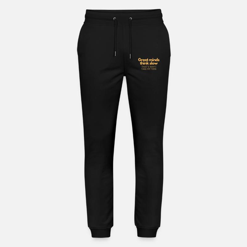 Große Köpfe denken langsam - Stanley/Stella Unisex Bio Jogginghose Mover - Schwarz
