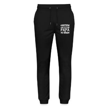 Certified Best Dad in the World - Stanley/Stella Mover Unisex Organic Jogging Trousers - black - Front - Marisol (170cm) & Nik (191cm)