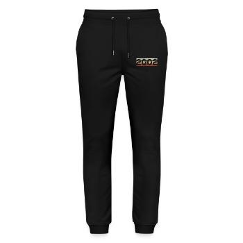 Jahrgang 2002 Retro Geburtstagsgeschenk 2002 - Stanley/Stella Unisex Bio Jogginghose Mover  - Schwarz - Vorne - Marisol (170cm) & Nik (191cm)