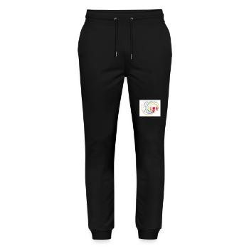 World of LOVE - Pantalon de jogging bio MOVER Stanley/Stella unisexe - noir - Devant - Marisol (170cm) & Nik (191cm)