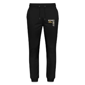 Born in November 2017 - Edition 2017 - Stanley/Stella Mover Unisex Organic Jogging Trousers - black - Front - Marisol (170cm) & Nik (191cm)
