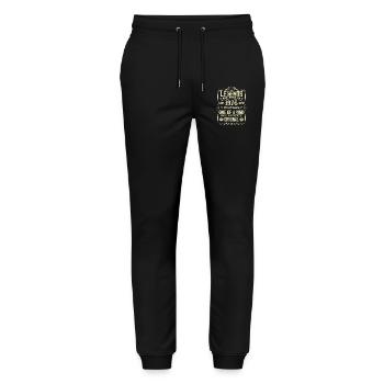 Made In 1976 Vintage Birthday Gift 1976 - Stanley/Stella Mover Unisex Organic Jogging Trousers - black - Front - Marisol (170cm) & Nik (191cm)