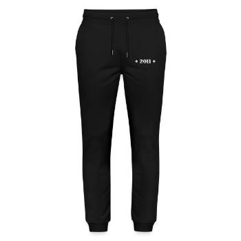 2011 - Classic 2011 Birthday Gift - Stanley/Stella Mover Unisex Organic Jogging Trousers - black - Front - Marisol (170cm) & Nik (191cm)