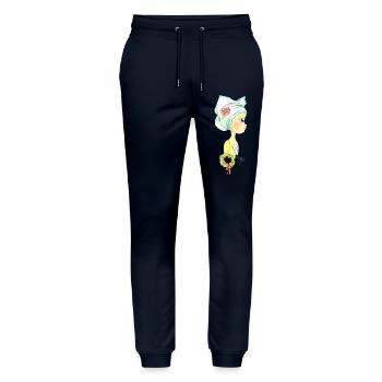 MAGD - Stanley/Stella Unisex Bio Jogginghose Mover  - Navy - Vorne - Marisol (170cm) & Nik (191cm)