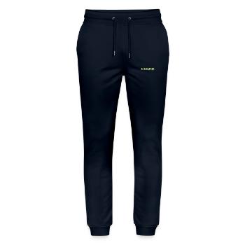 Logo "Vierge" - Pantalon de jogging bio MOVER Stanley/Stella unisexe - marine - Devant - Marisol (170cm) & Nik (191cm)