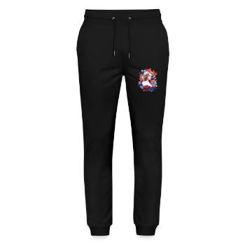 T-shirt France - Stanley/Stella Mover Unisex Organic Jogging Trousers - black - Front - Marisol (170cm) & Nik (191cm)