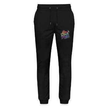 Mama tanzt Line Dance Line Dancing Mom - Stanley/Stella Unisex Bio Jogginghose Mover  - Schwarz - Vorne - Marisol (170cm) & Nik (191cm)