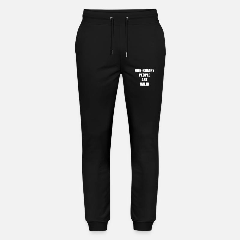 Non Binary People Are Valid - Stanley/Stella Mover Unisex Organic Jogging Trousers - black