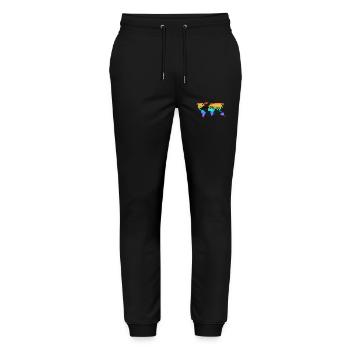 Teach love, not hate. Love is love. - Stanley/Stella Mover Unisex Organic Jogging Trousers - black - Front - Marisol (170cm) & Nik (191cm)