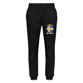 Schweden Schwedisch - Stanley/Stella Unisex Bio Jogginghose Mover  - Schwarz - Vorne - Marisol (170cm) & Nik (191cm)