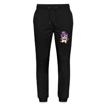 Siamese Cat Mardi Gras Comic Cute - Stanley/Stella Mover Unisex Organic Jogging Trousers - black - Front - Marisol (170cm) & Nik (191cm)