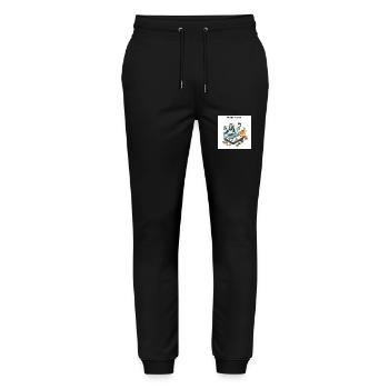 The Art of Making Money: Paths to Prosperity - Stanley/Stella Mover Unisex Organic Jogging Trousers - black - Front - Marisol (170cm) & Nik (191cm)