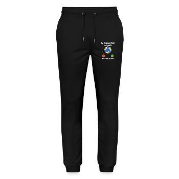 Volley-ball appelle et je dois y aller - Pantalon de jogging bio MOVER Stanley/Stella unisexe - noir - Devant - Marisol (170cm) & Nik (191cm)