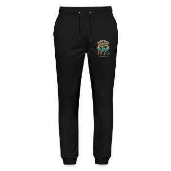 Vintage 1973 Anniversaire Rétro Vintage Cadeau - Pantalon de jogging bio MOVER Stanley/Stella unisexe - noir - Devant - Marisol (170cm) & Nik (191cm)