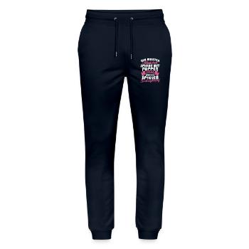 Echte mädchen spielen schafkopf Schafköpfen - Stanley/Stella Unisex Bio Jogginghose Mover  - Navy - Vorne - Marisol (170cm) & Nik (191cm)