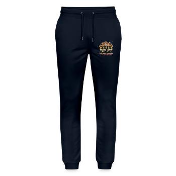 Vintage Mai 2014 Rétro Cadeau D'anniversaire - Pantalon de jogging bio MOVER Stanley/Stella unisexe - marine - Devant - Marisol (170cm) & Nik (191cm)
