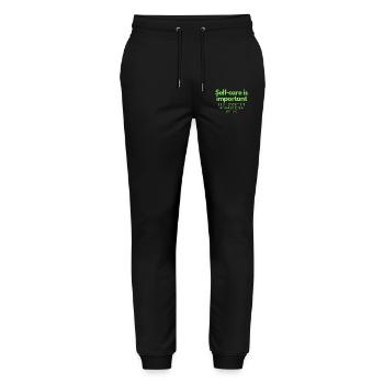 Self-care is important - Stanley/Stella Mover Unisex Organic Jogging Trousers - black - Front - Marisol (170cm) & Nik (191cm)