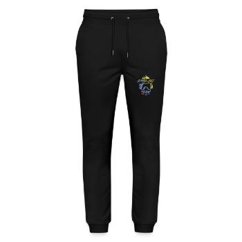 Apres Ski Team Party Spruch Bunt - Stanley/Stella Unisex Bio Jogginghose Mover  - Schwarz - Vorne - Marisol (170cm) & Nik (191cm)