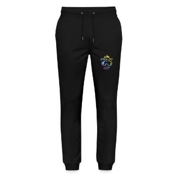 Après-Ski Saying 2024 Colorful - Stanley/Stella Mover Unisex Organic Jogging Trousers - black - Front - Marisol (170cm) & Nik (191cm)
