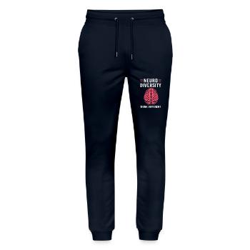Autism, Autistic, ADHD, Asperger's, Neurodiversity - Stanley/Stella Mover Unisex Organic Jogging Trousers - navy - Front - Marisol (170cm) & Nik (191cm)
