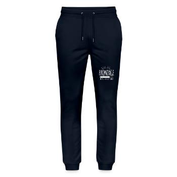 Tan Loading, Summer, Vacation, French - Stanley/Stella Mover Unisex Organic Jogging Trousers - navy - Front - Marisol (170cm) & Nik (191cm)