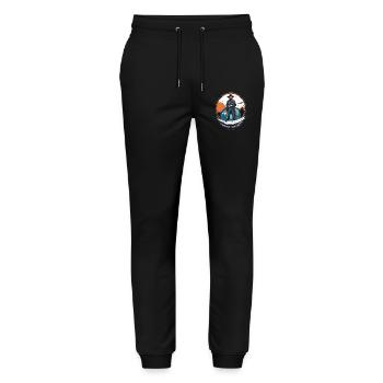 Amish Man - Stanley/Stella Mover Unisex Organic Jogging Trousers - black - Front - Marisol (170cm) & Nik (191cm)