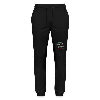 Wer ist jetzt extrem? Veganes Statement - Stanley/Stella Unisex Bio Jogginghose Mover  - Schwarz - Vorne - Marisol (170cm) & Nik (191cm)