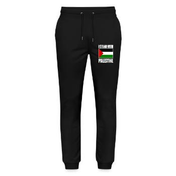 I stand with palestine - Stanley/Stella Mover Unisex Organic Jogging Trousers - black - Front - Marisol (170cm) & Nik (191cm)