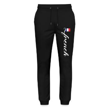 France - Pantalon de jogging bio MOVER Stanley/Stella unisexe - noir - Devant - Marisol (170cm) & Nik (191cm)
