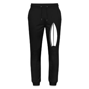 Surfboard Surf Surfer Gift - Stanley/Stella Mover Unisex Organic Jogging Trousers - black - Front - Marisol (170cm) & Nik (191cm)